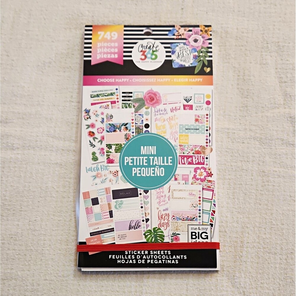 Me & My Big Ideas Create 365 The Happy Planner Choose Happy Mini Stickers NEW